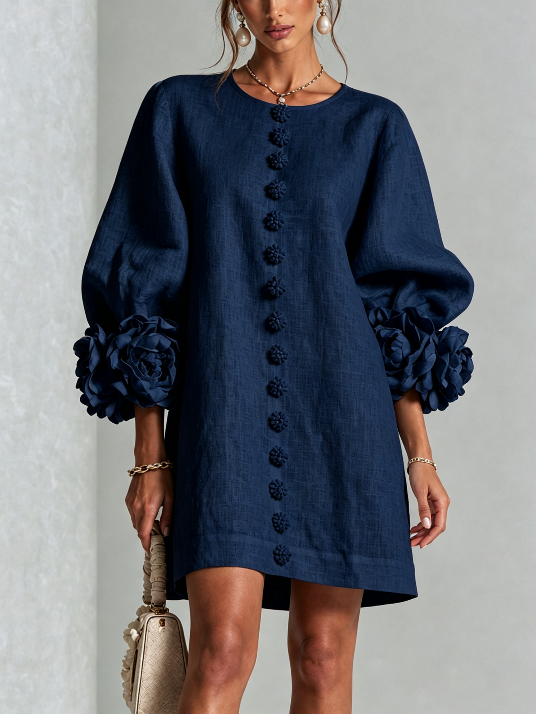 Claire | Floral Button-Down Mini Dress