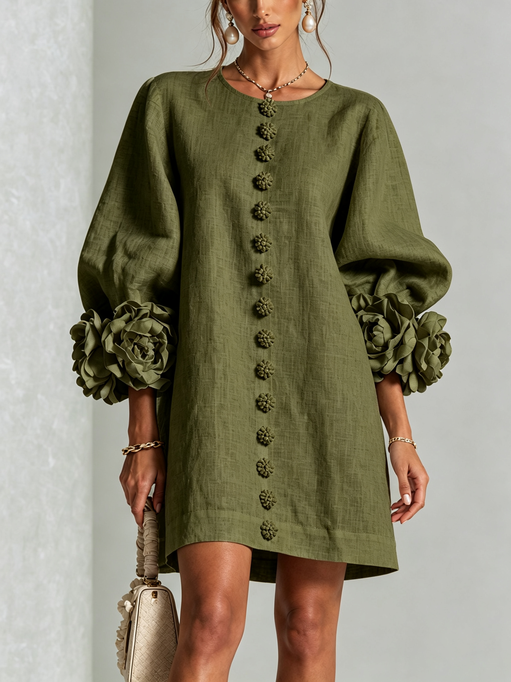 Claire | Floral Button-Down Mini Dress