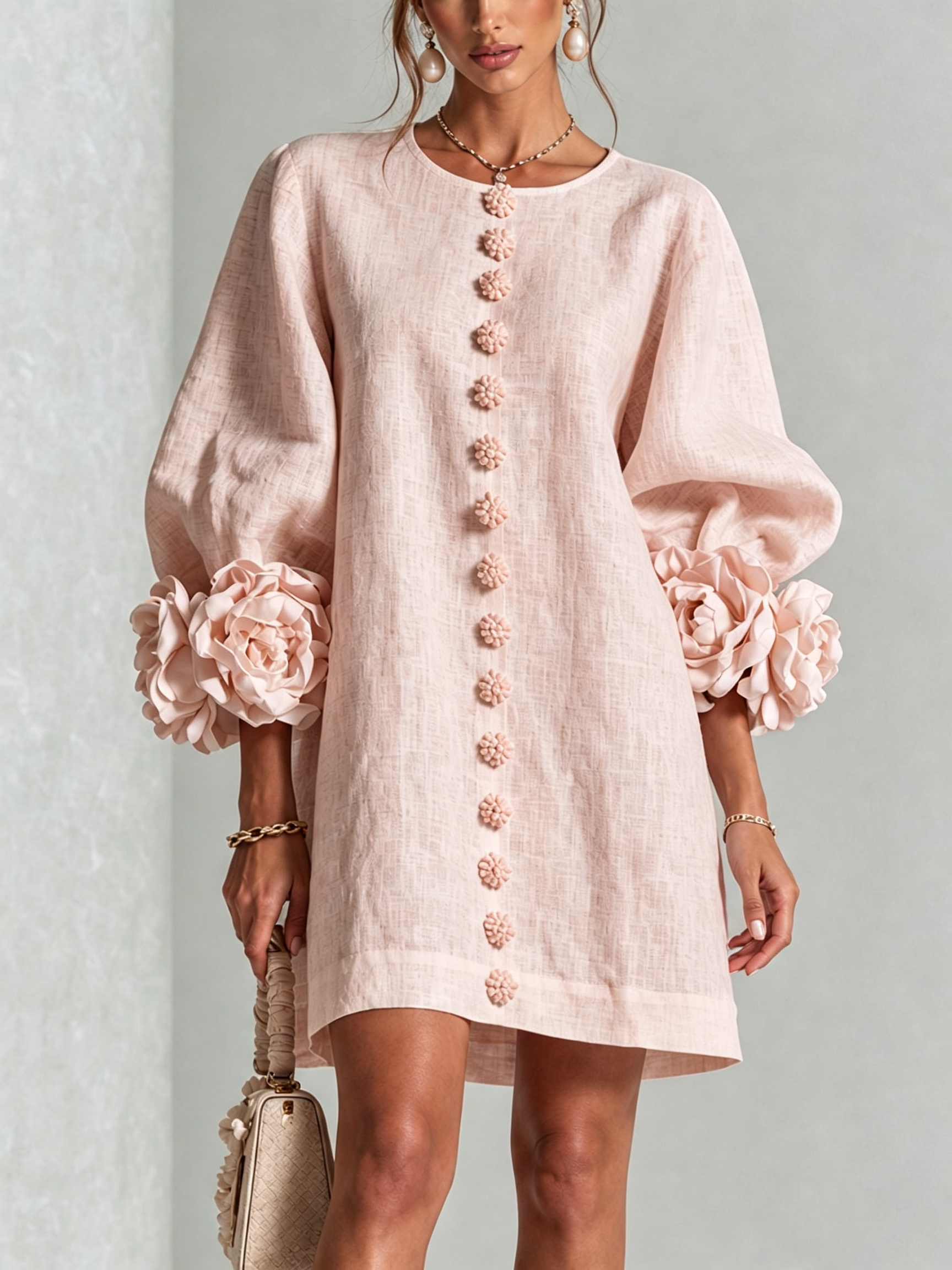 Claire | Floral Button-Down Mini Dress