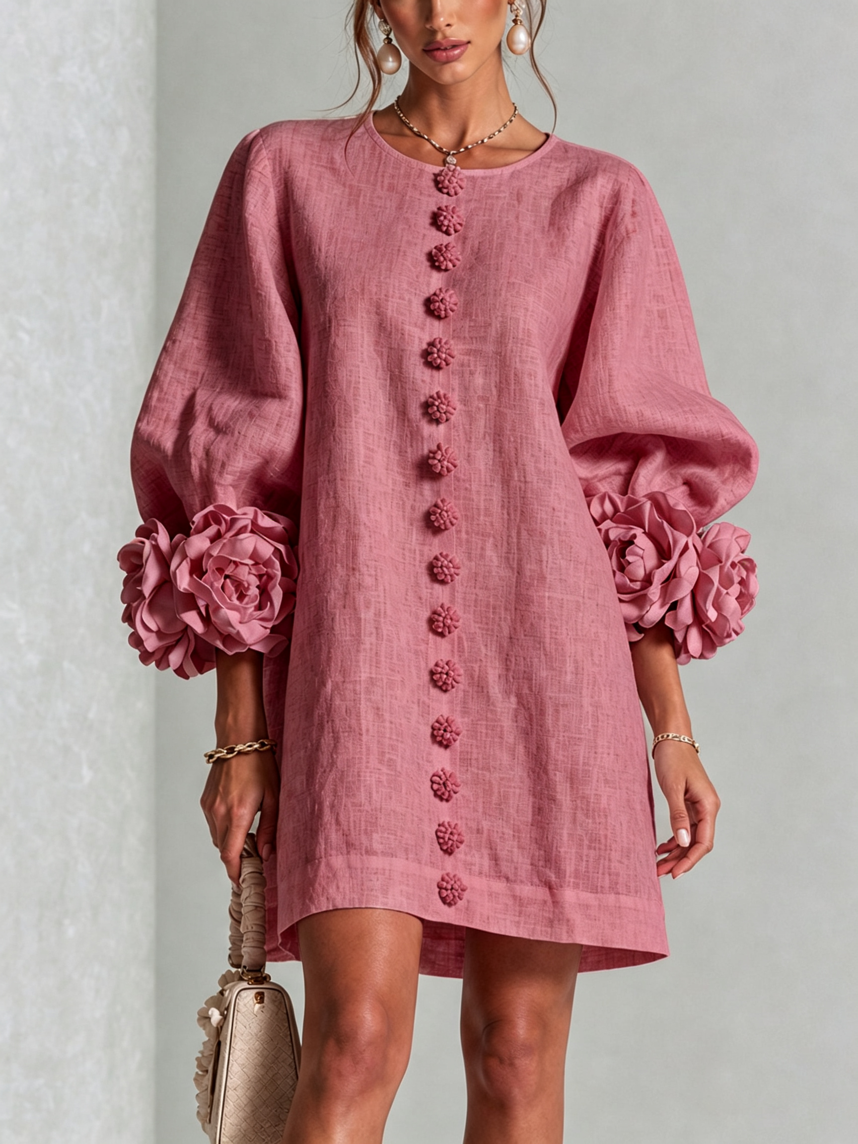 Claire | Floral Button-Down Mini Dress