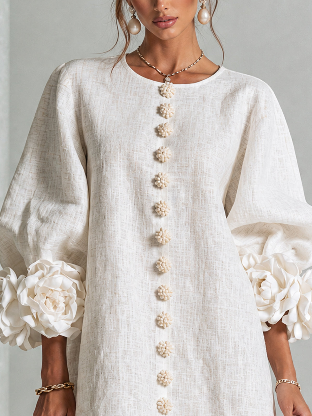 Claire | Floral Button-Down Mini Dress