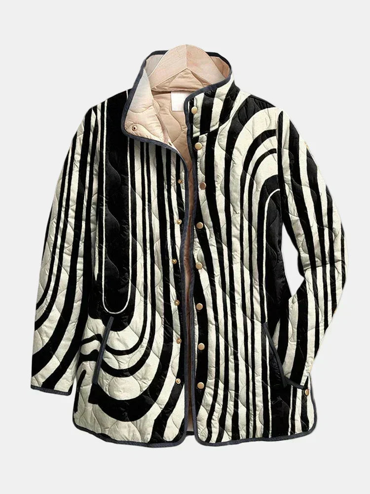 Darcy | Zebra Graphic Quilted Jacket