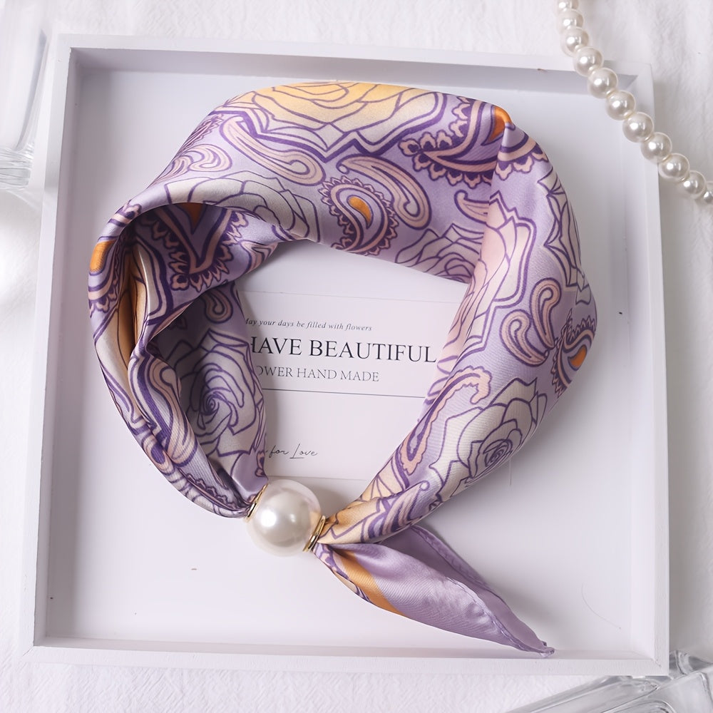 Elodie | Luxe Floral Satin Scarf