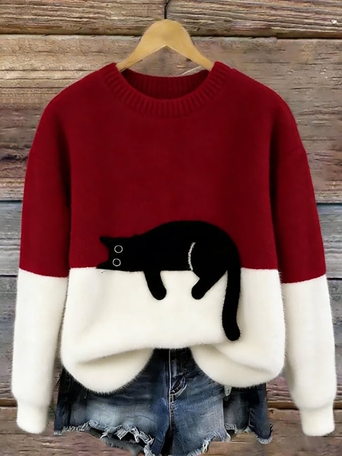 Lottie | Playful Cat Knit Sweater