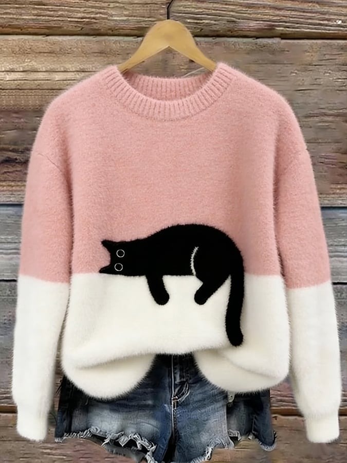 Lottie | Playful Cat Knit Sweater