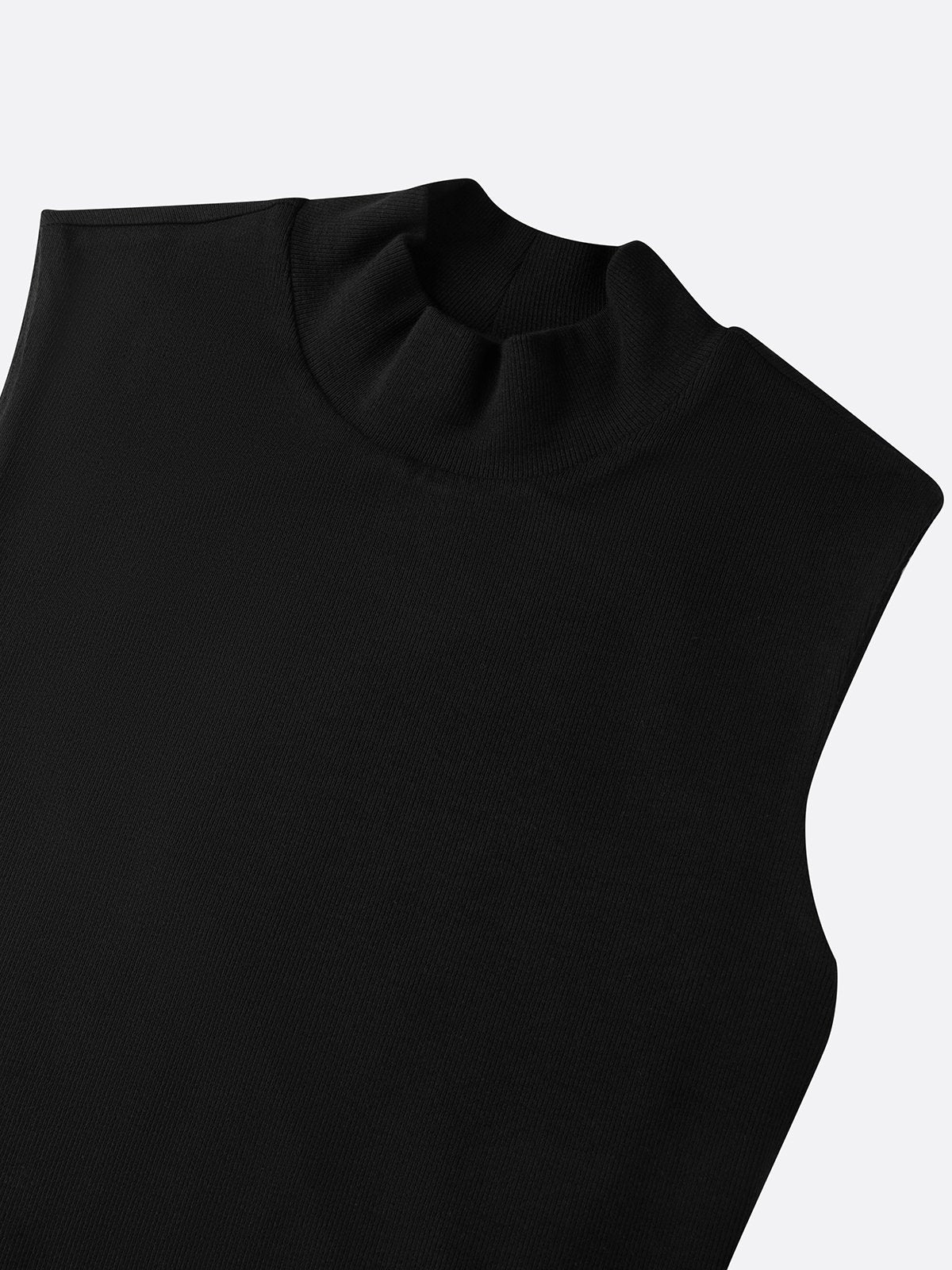 Addie | Sophisticated High-Neck Knit Dress with Floral Mesh Skirt