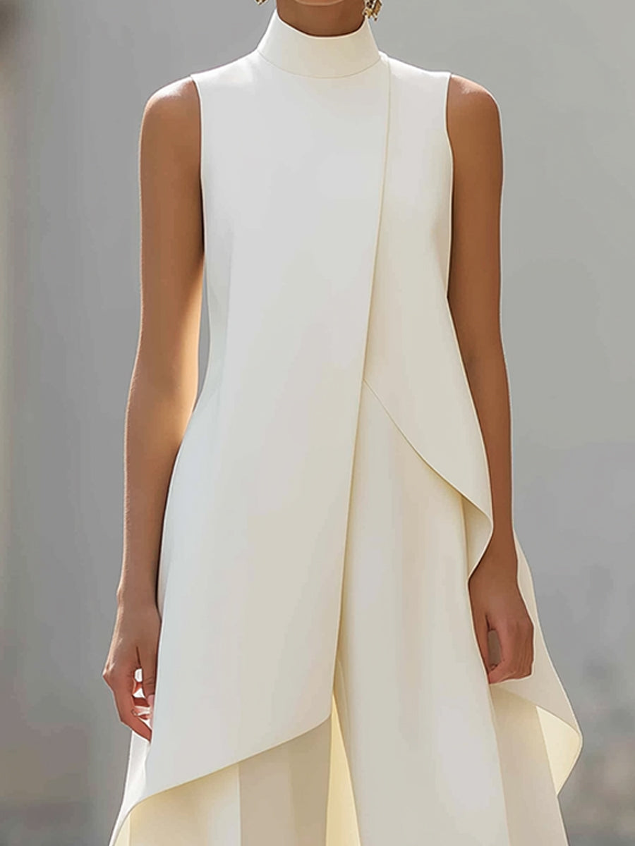 Catalina | Asymmetric Layered Wide-Leg Jumpsuit