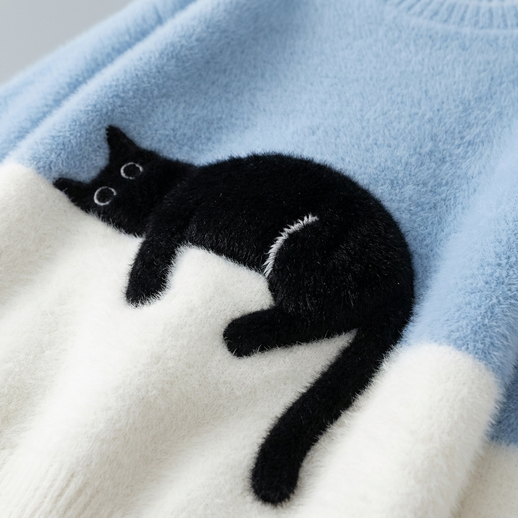 Lottie | Playful Cat Knit Sweater