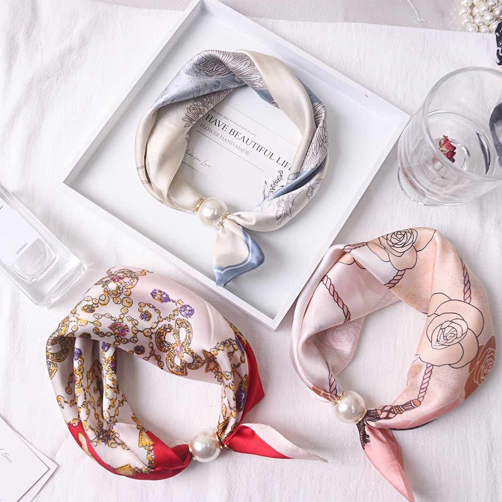 Elodie | Luxe Floral Satin Scarf