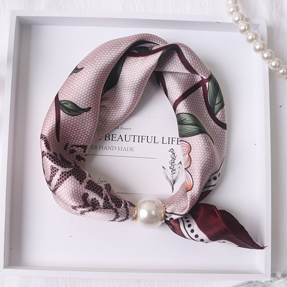 Elodie | Luxe Floral Satin Scarf