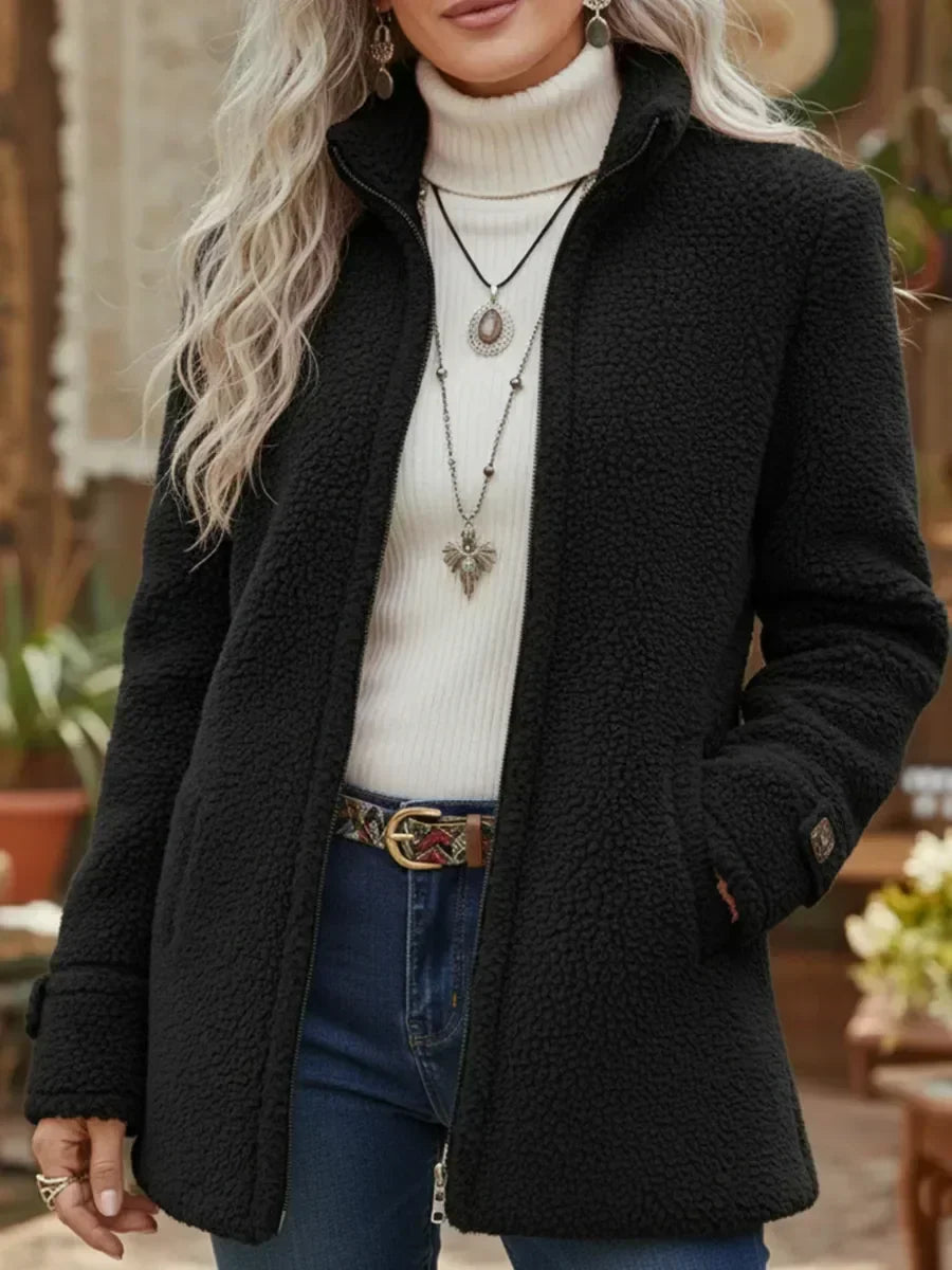 Carissa | Cozy Sherpa Zip-Up Jacket