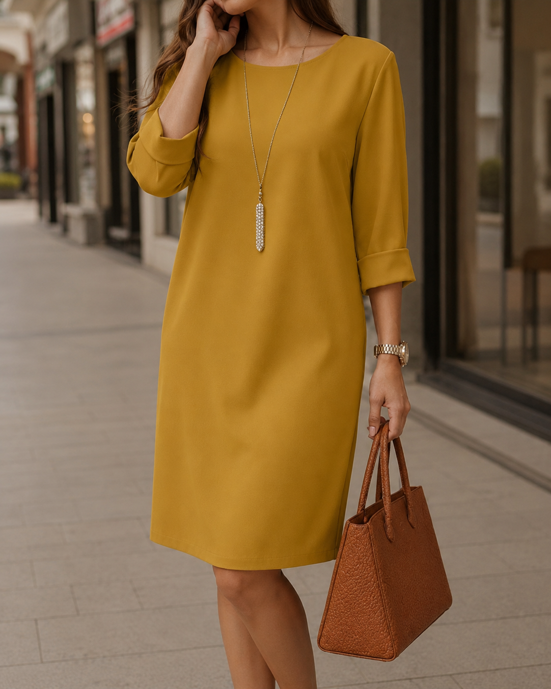 Elowen | Tummy-Concealing Midi Dress