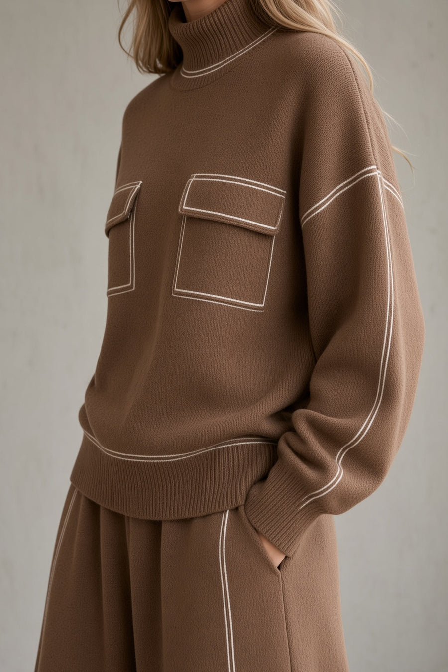 Natalie™ | Elegant Turtleneck & Maxi Skirt Set
