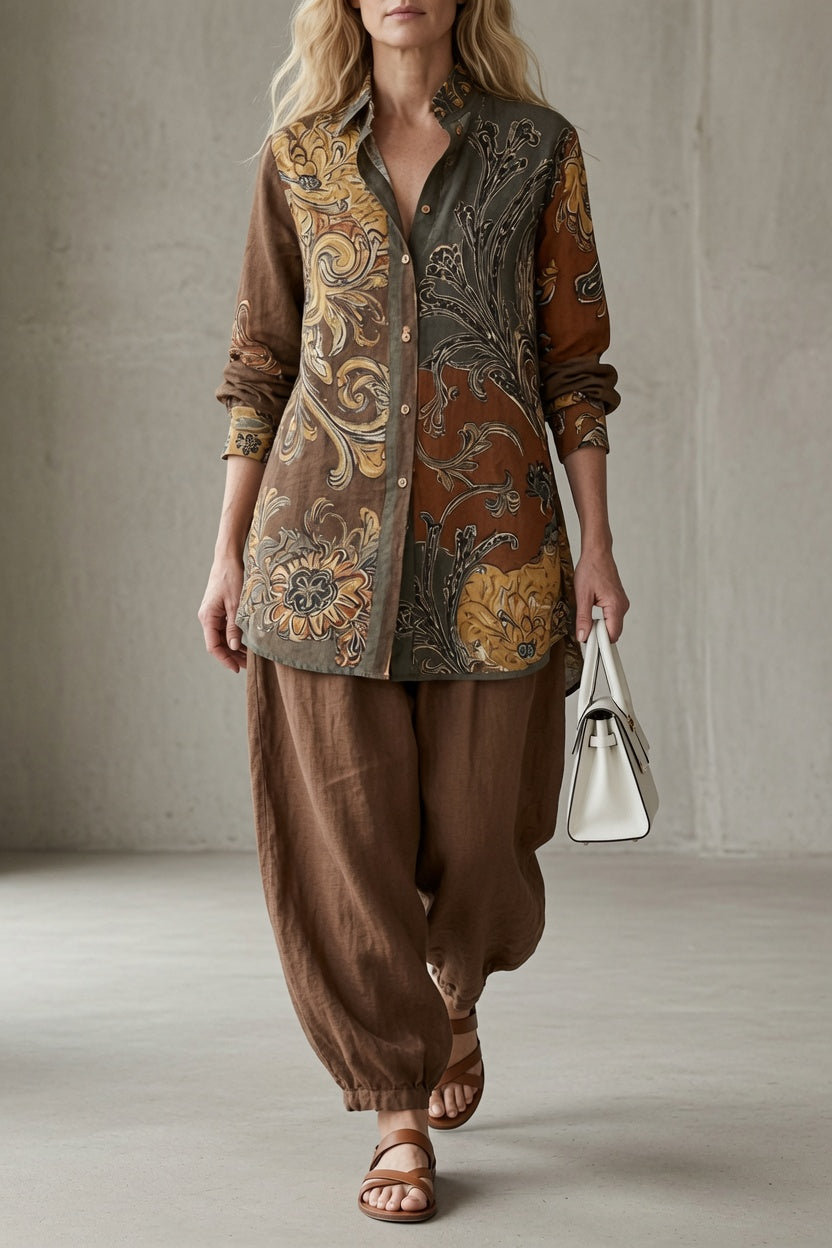 Tara | Vintage-Inspired Printed Two-Piece Set