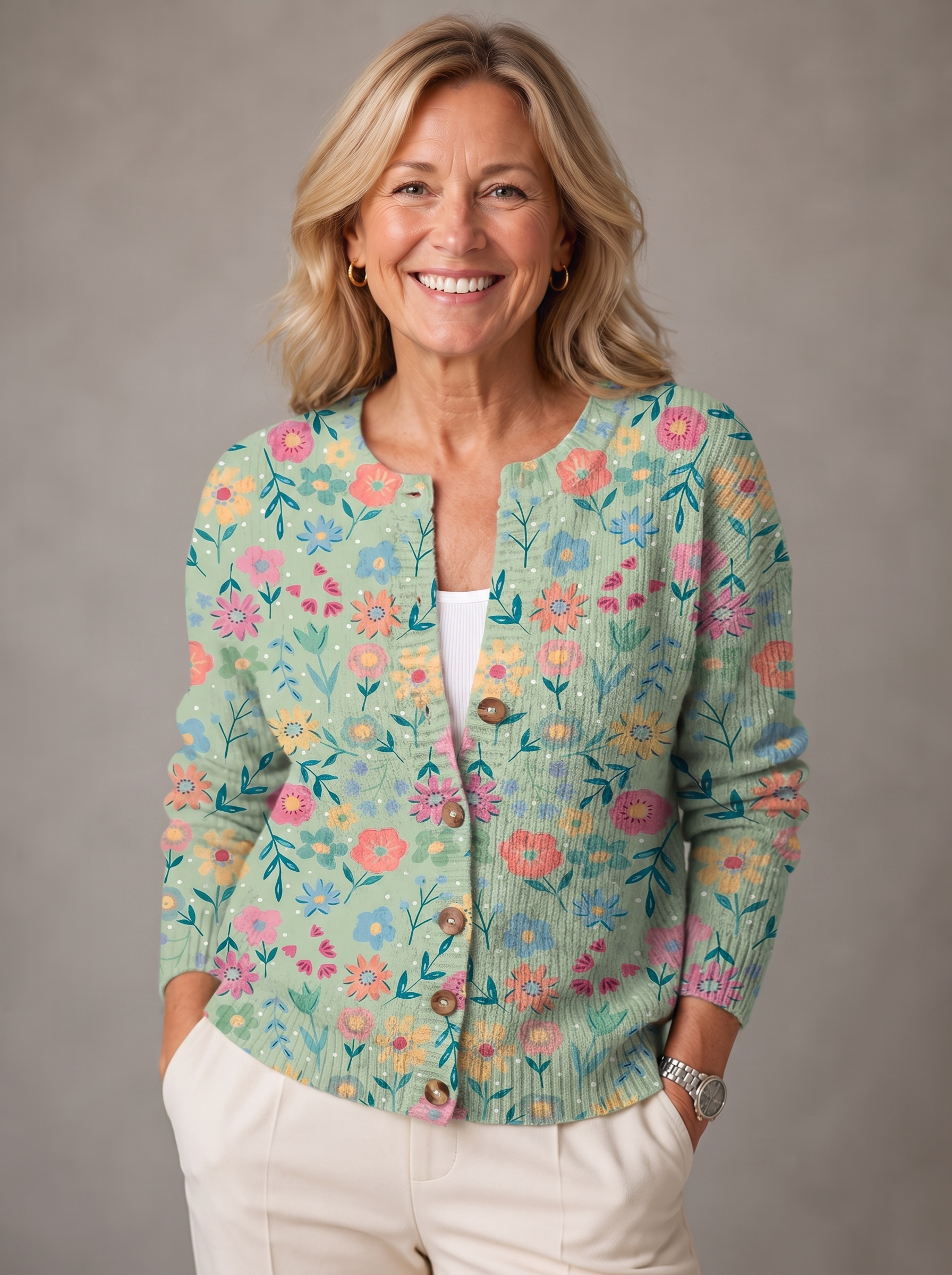 Bonnie | Women's Vintage Floral Cardigan