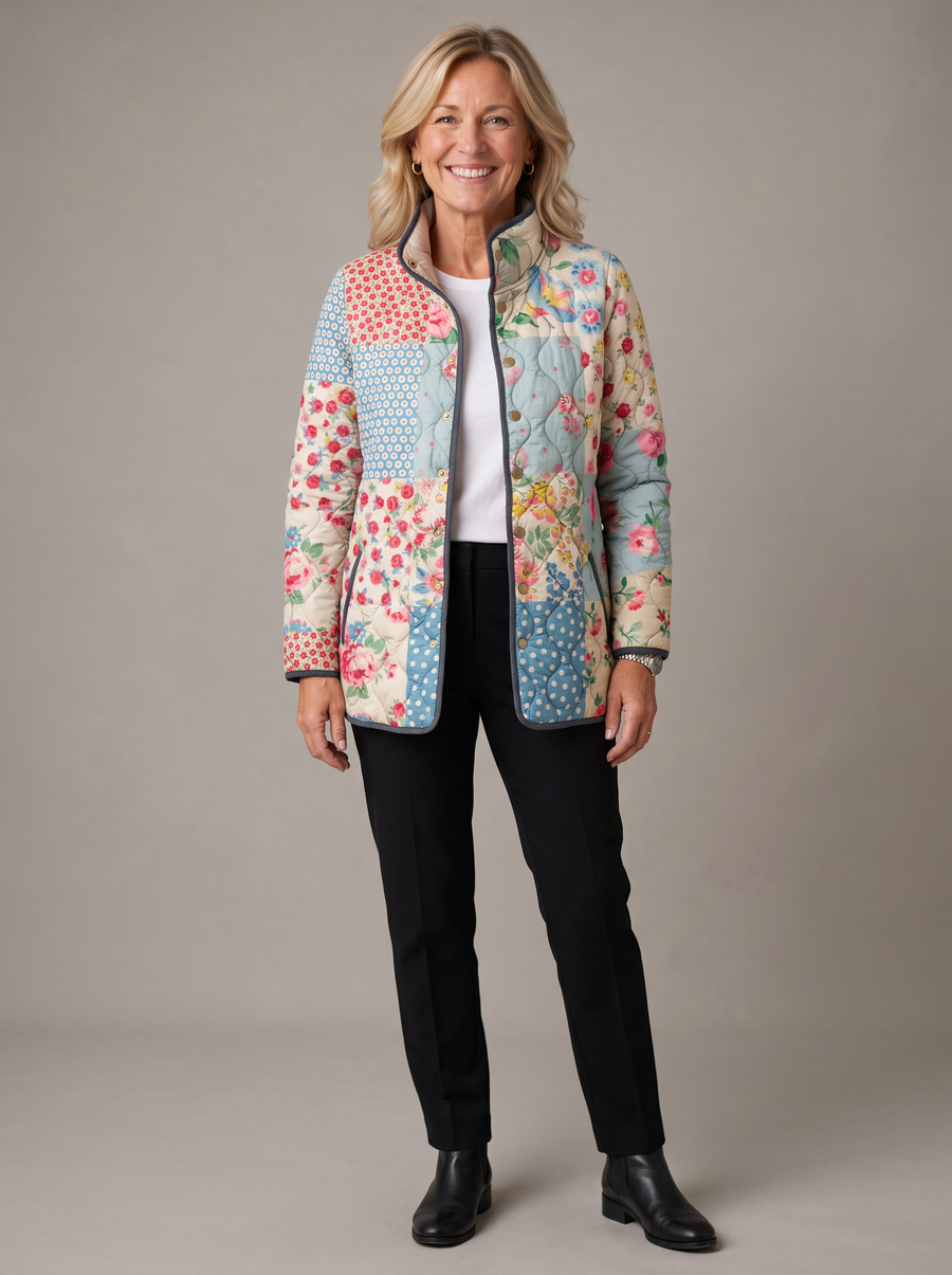 Ciara | Floral Patchwork Quilted Jacket