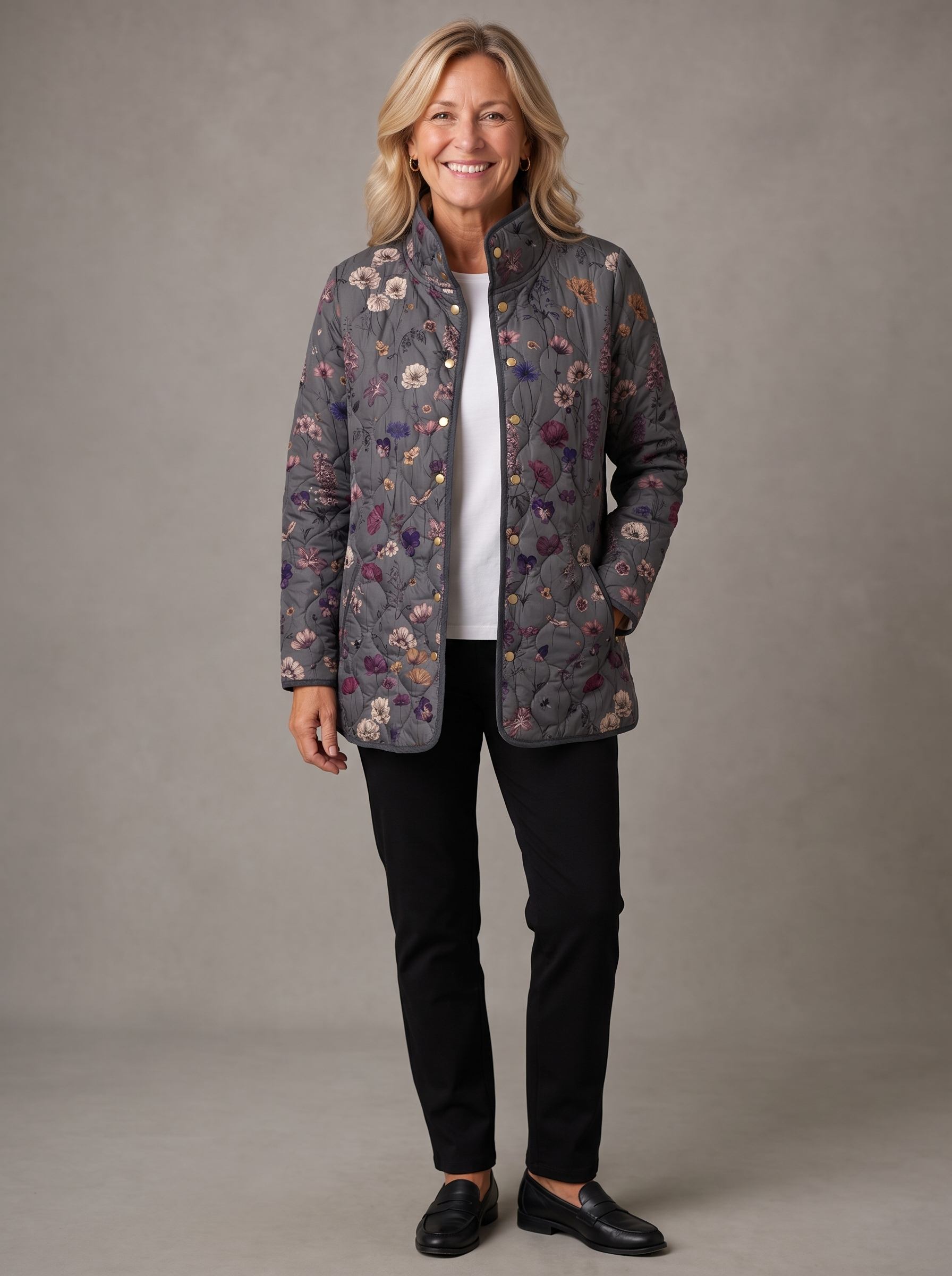 Mabel | Dried Flower Quilted Jacket