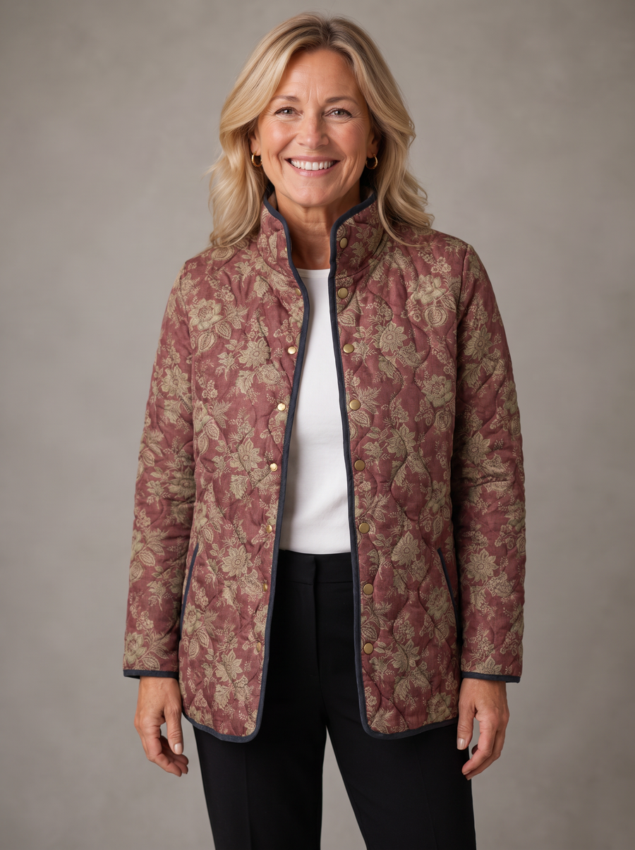 Corinne | Retro Floral Print Jacket