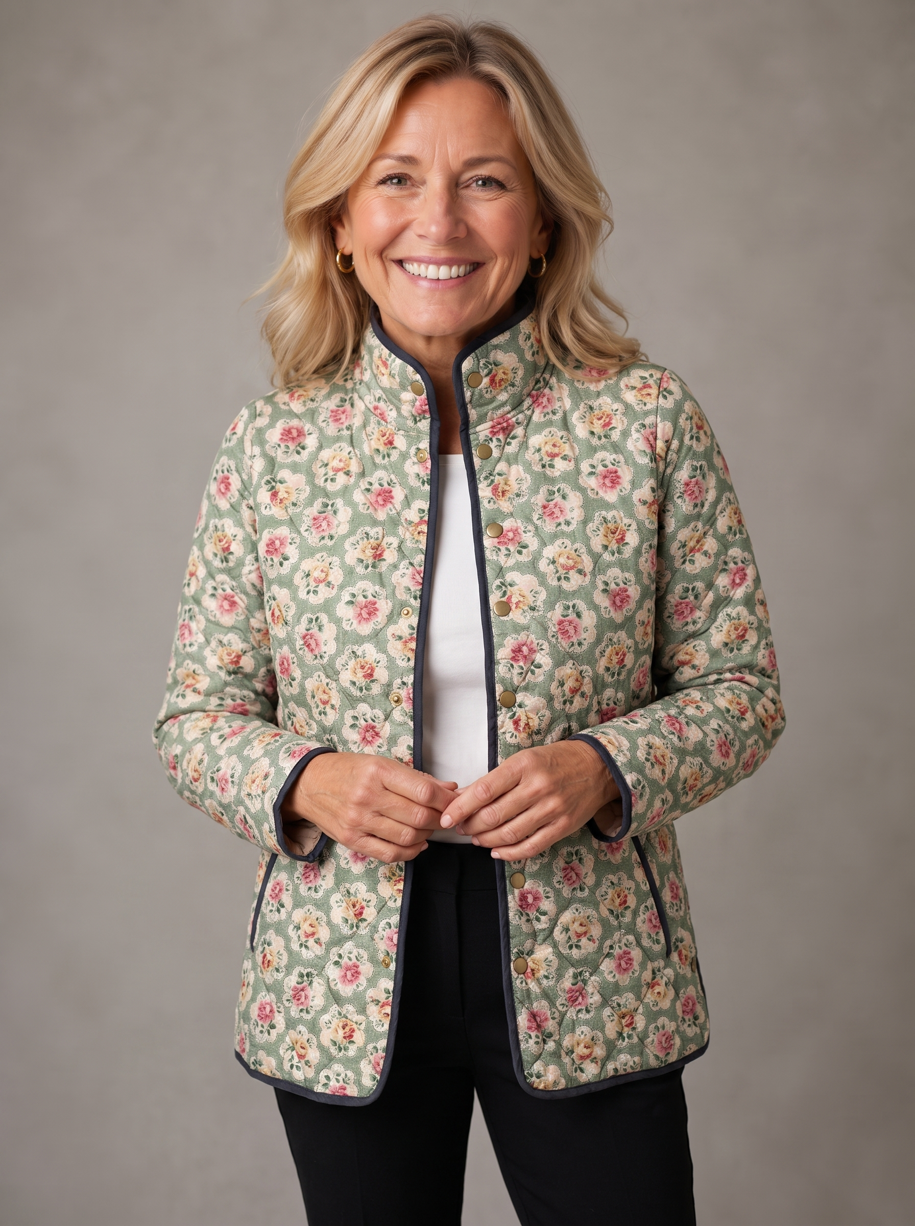 Edith | Floral Tapestry Quilted Jacket