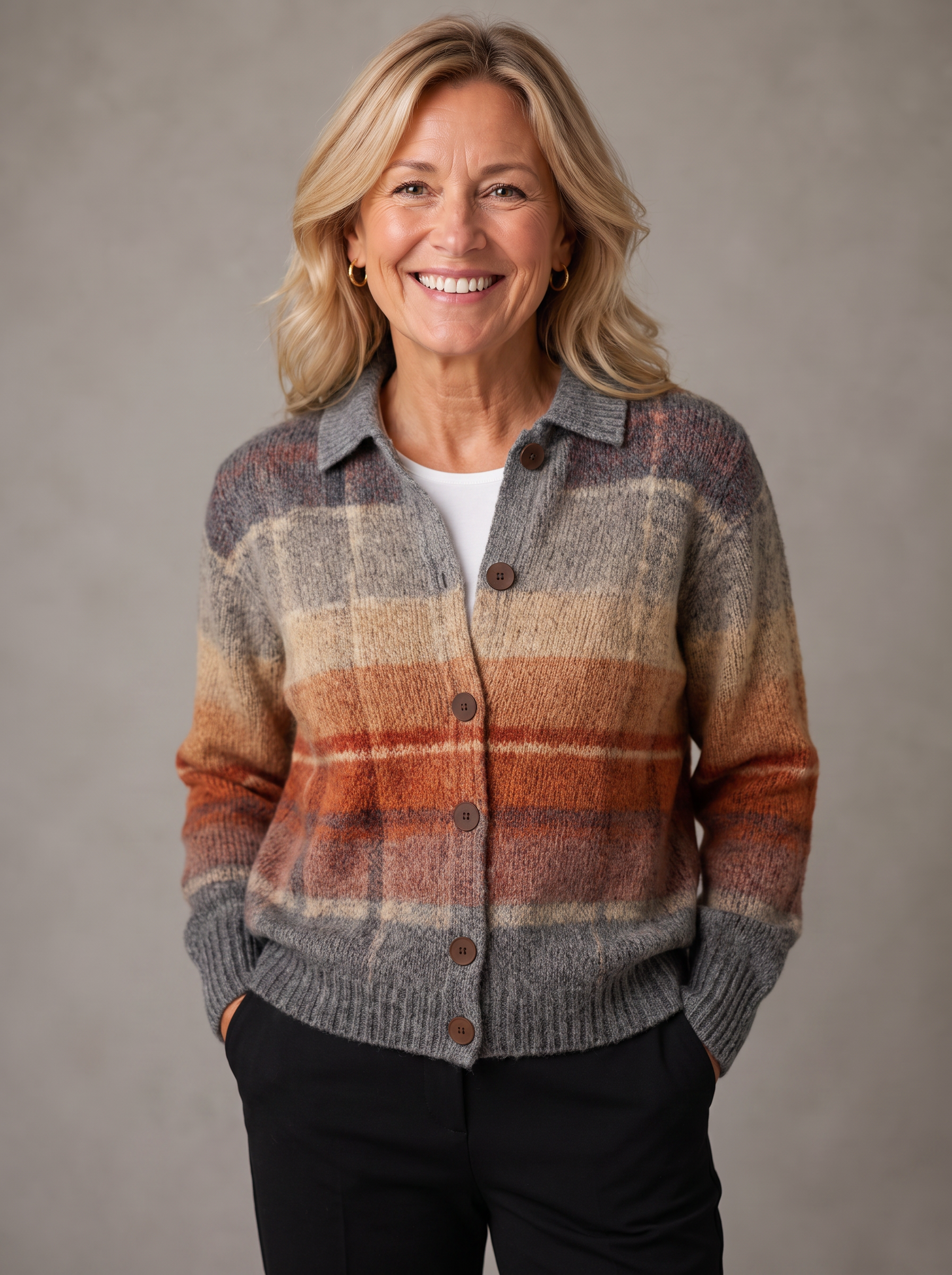 Imelda™ | Autumn Ombre Plaid Cardigan
