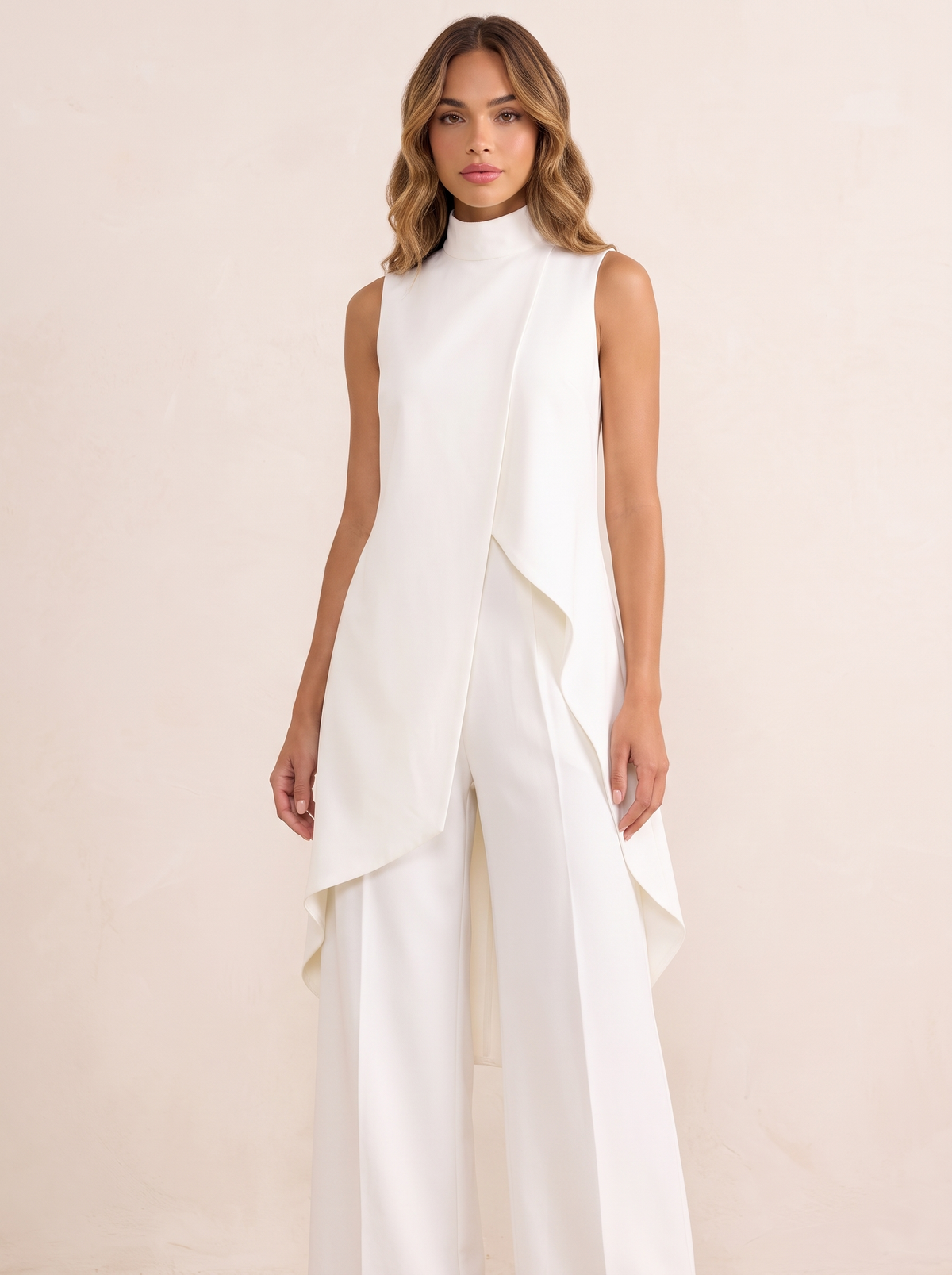 Catalina | Asymmetric Layered Wide-Leg Jumpsuit