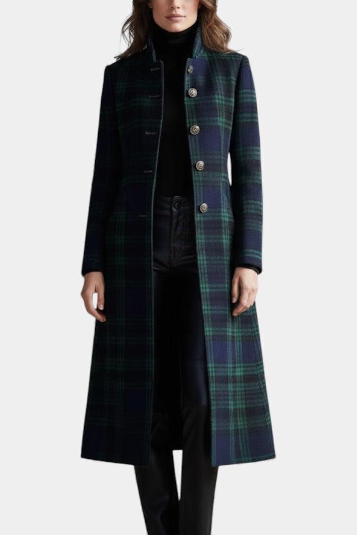 Rebecca | Classic Plaid Tailored Coat