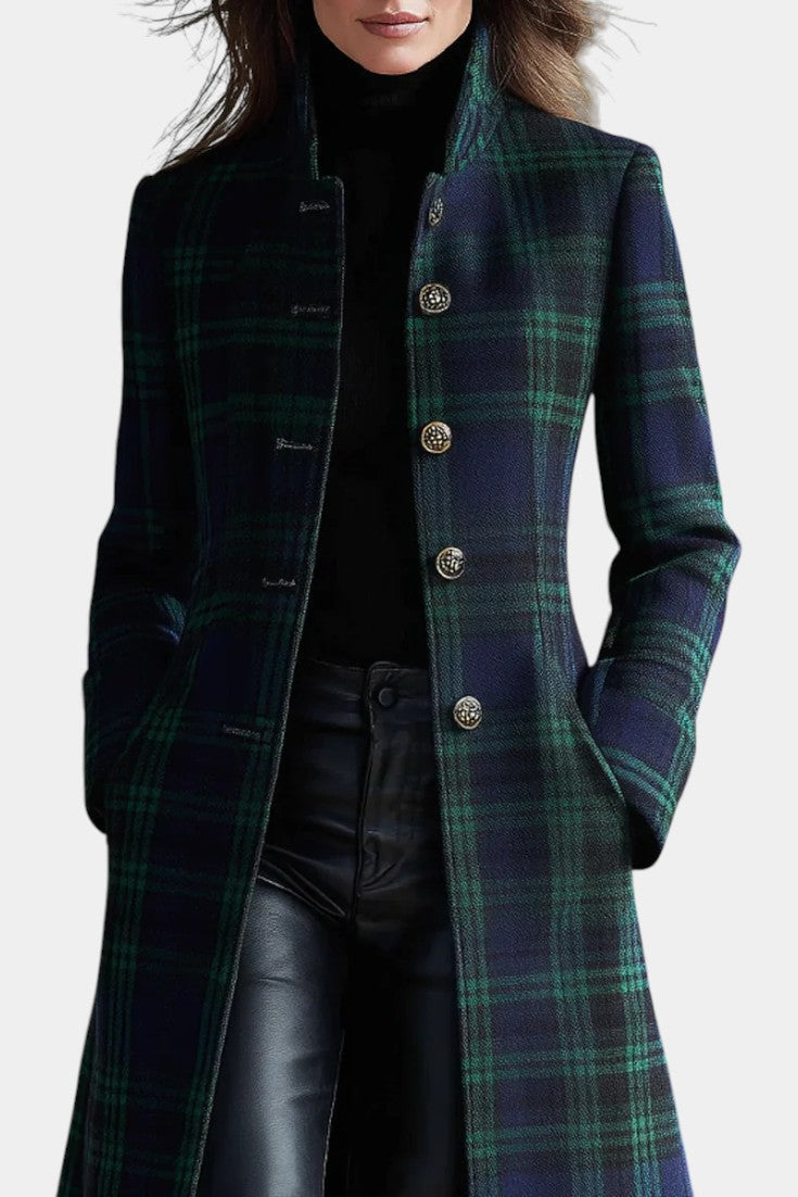 Rebecca | Classic Plaid Tailored Coat