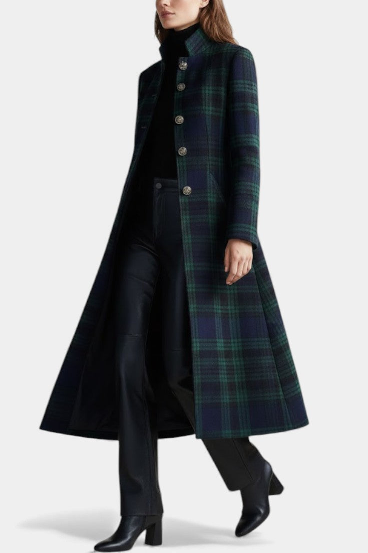 Rebecca | Classic Plaid Tailored Coat