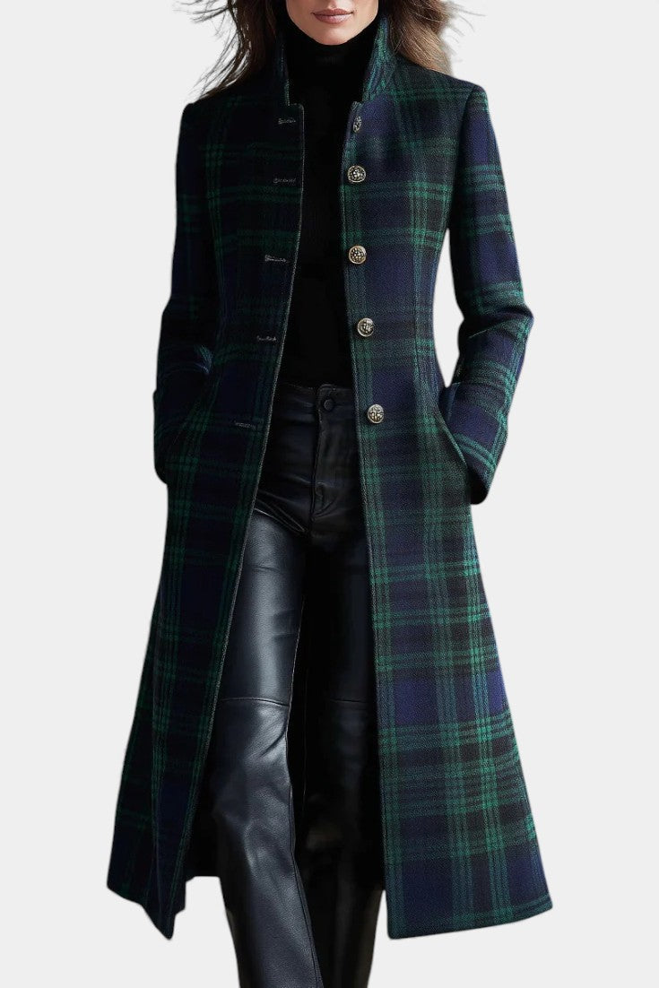 Rebecca | Classic Plaid Tailored Coat