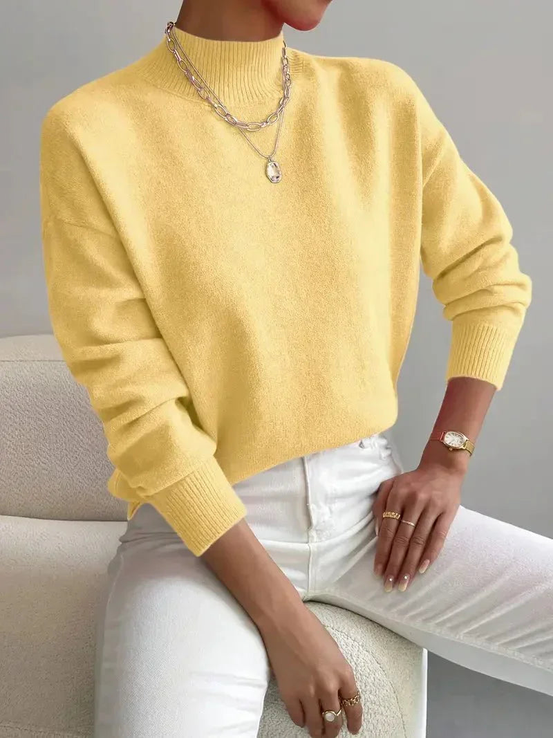 Christine | Elegant Soft-Knit High-Neck Sweater