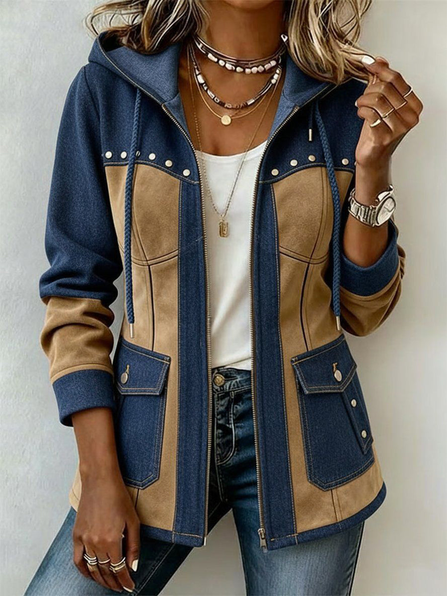 Adriana | Two-Tone Utility Hooded Jacket
