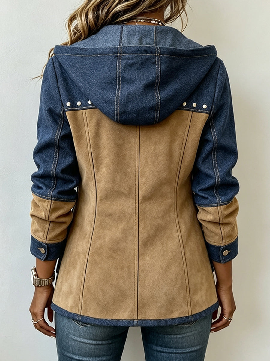 Adriana | Two-Tone Utility Hooded Jacket