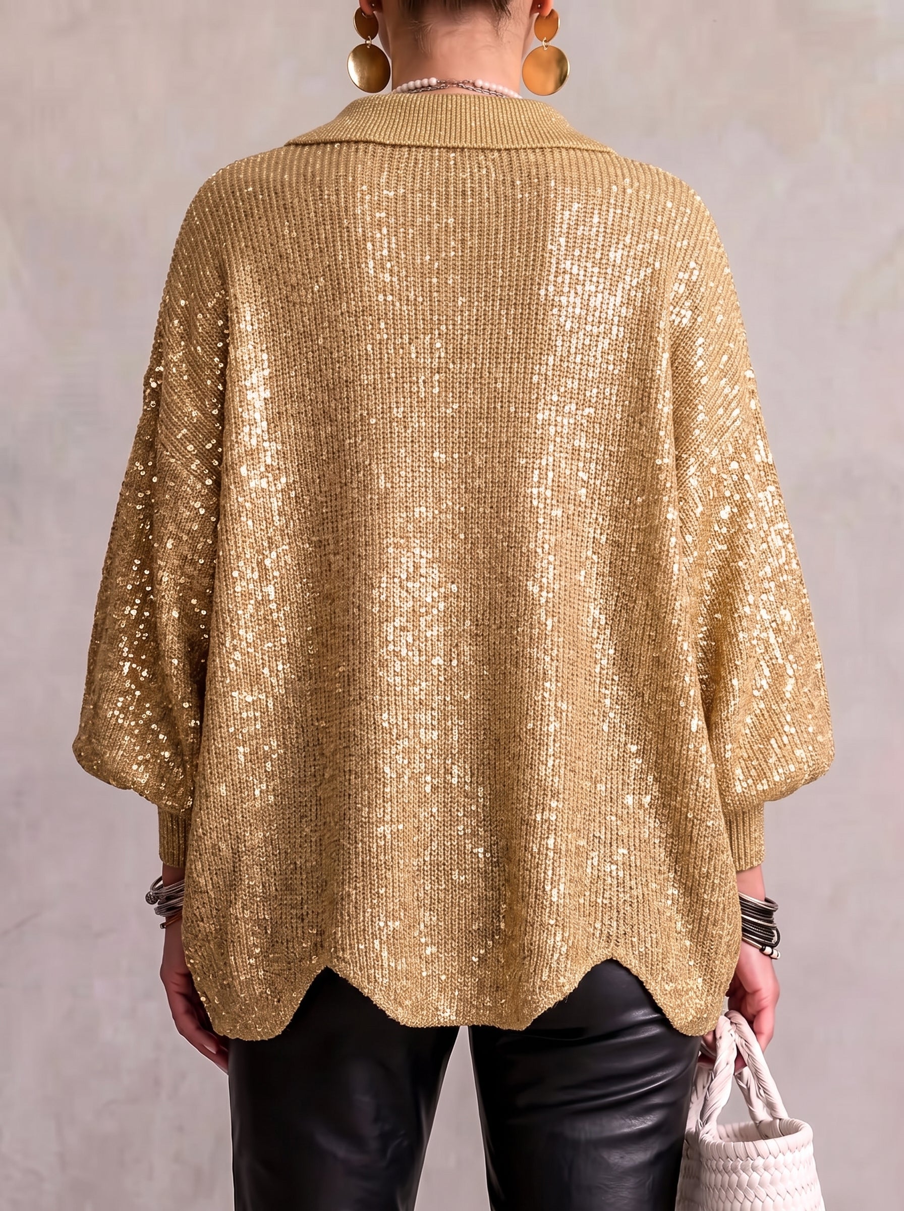 Isadora™ | Relaxed Collared Cardigan with Statement Buttons