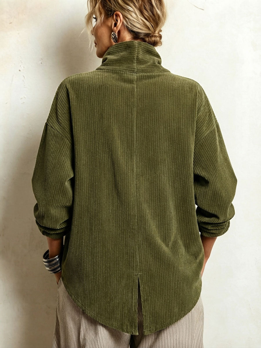 Sylvie | Elegant Wrap-Collar Oversized Jacket