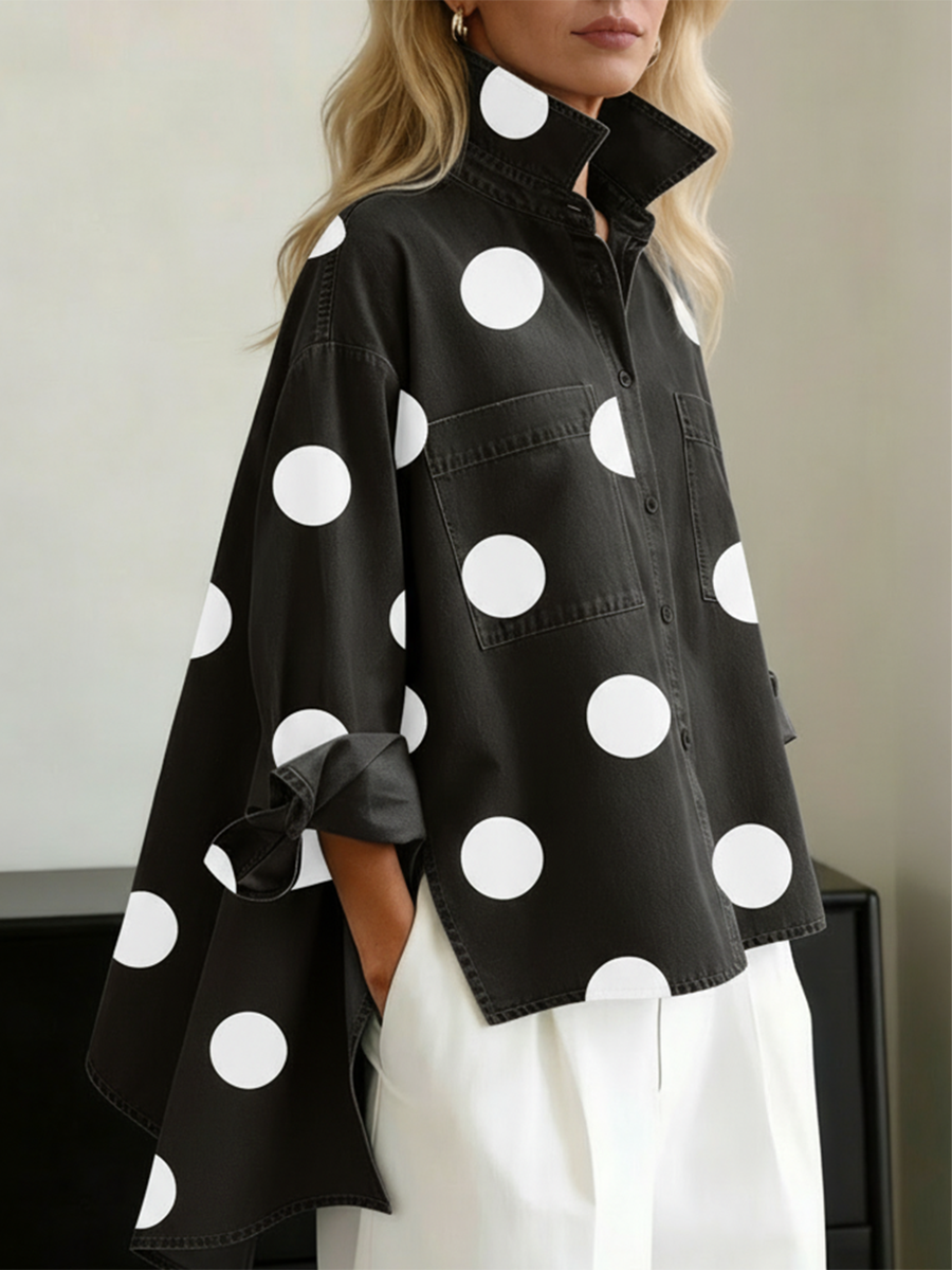 Peggy™ | Relaxed Polka Dot Overshirt