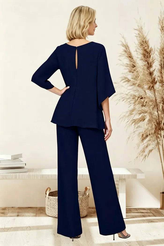 Victoria | Elegant Embellished Wide-Leg Pant Set