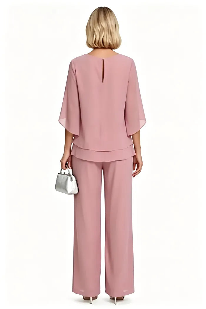 Victoria | Elegant Embellished Wide-Leg Pant Set