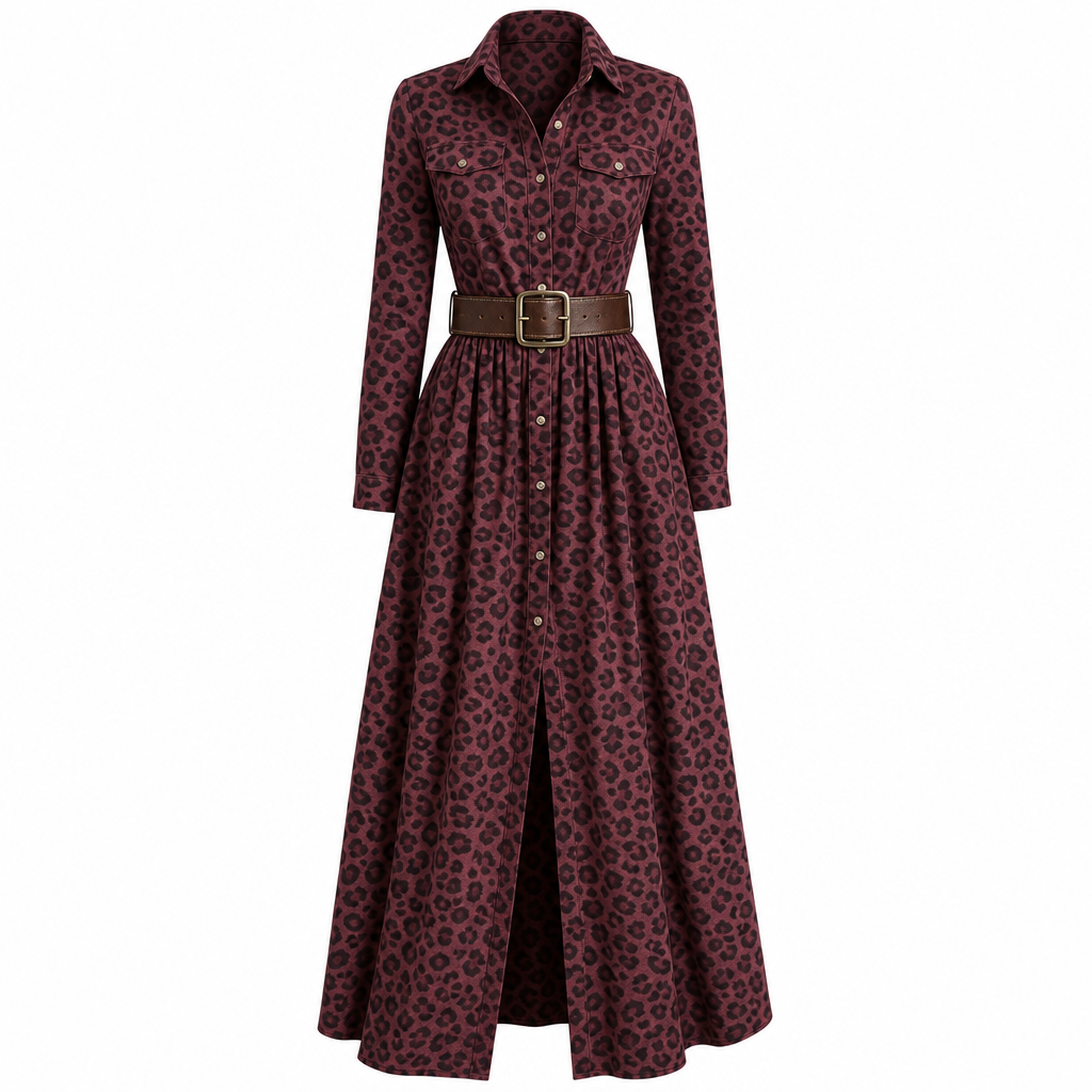 Senna | Vintage Plaid Belted Shirt Dress