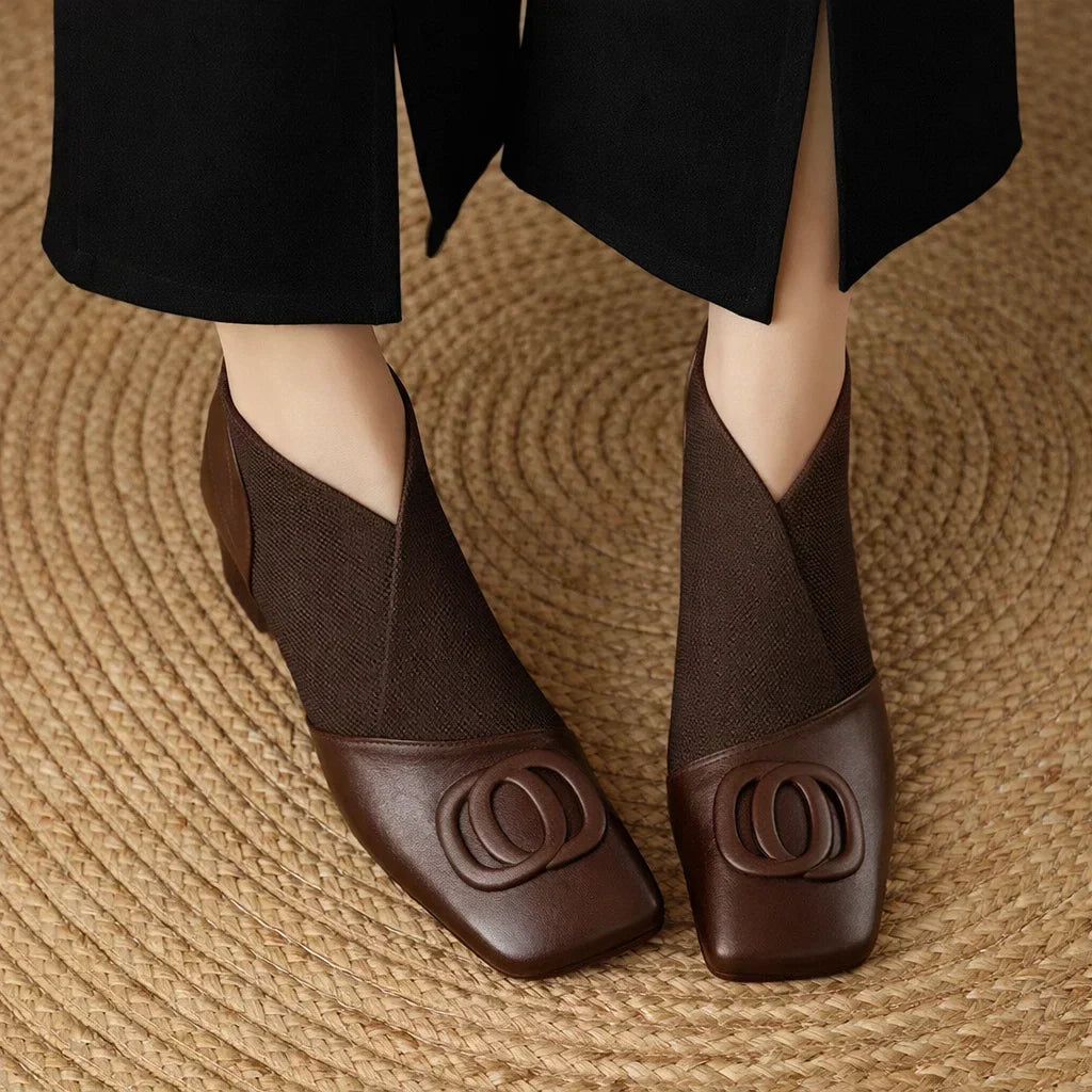 Camille | Chic Leather Heeled Mules