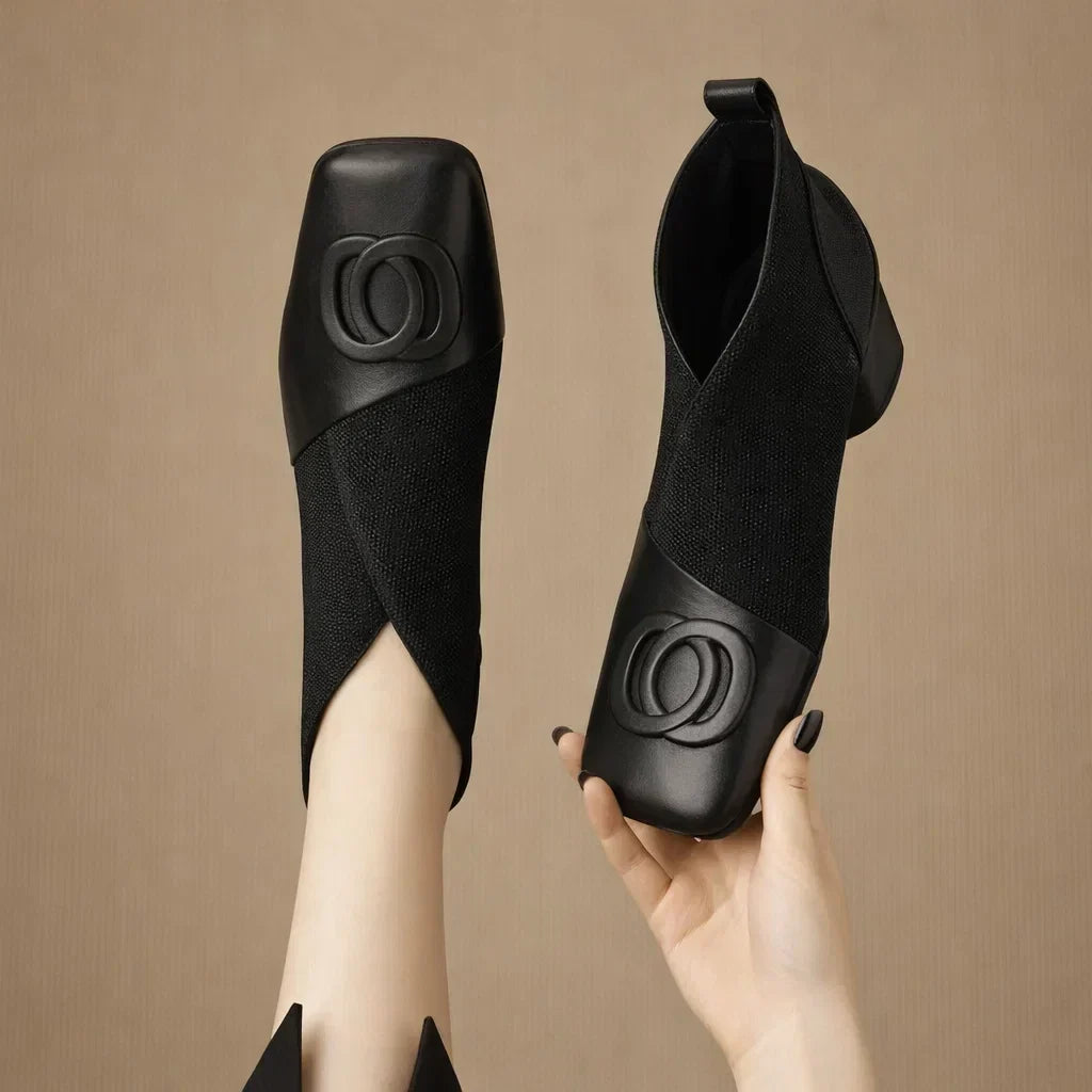 Camille | Chic Leather Heeled Mules
