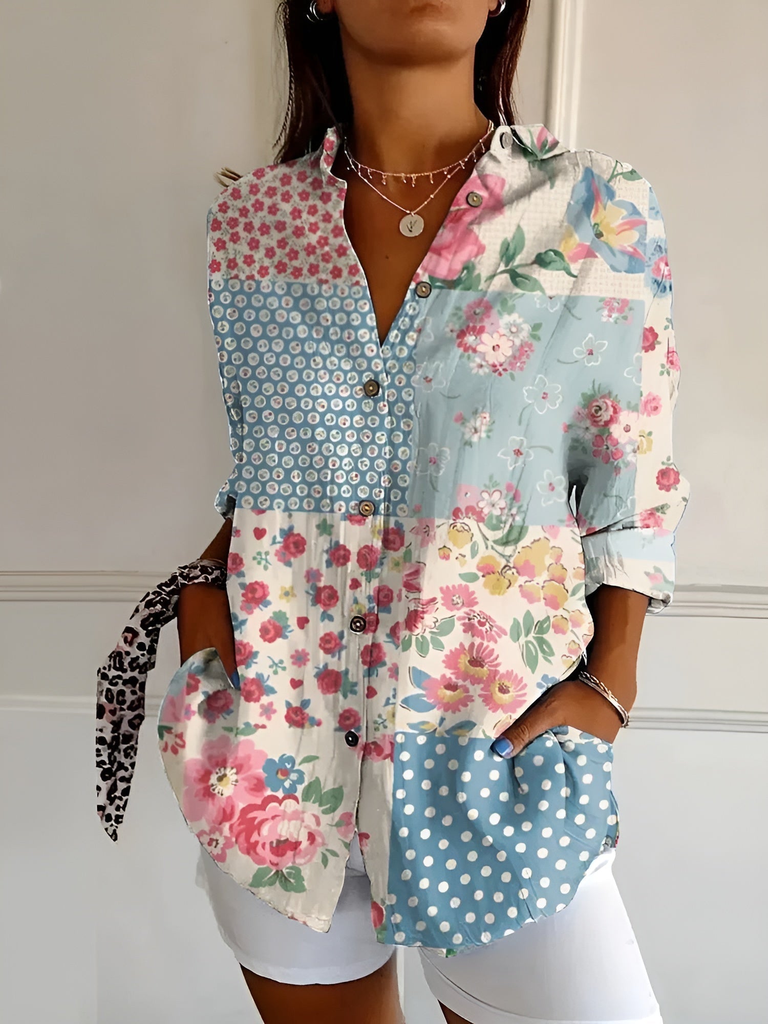 Halcyon - Women's Printed Button-Up Shirt