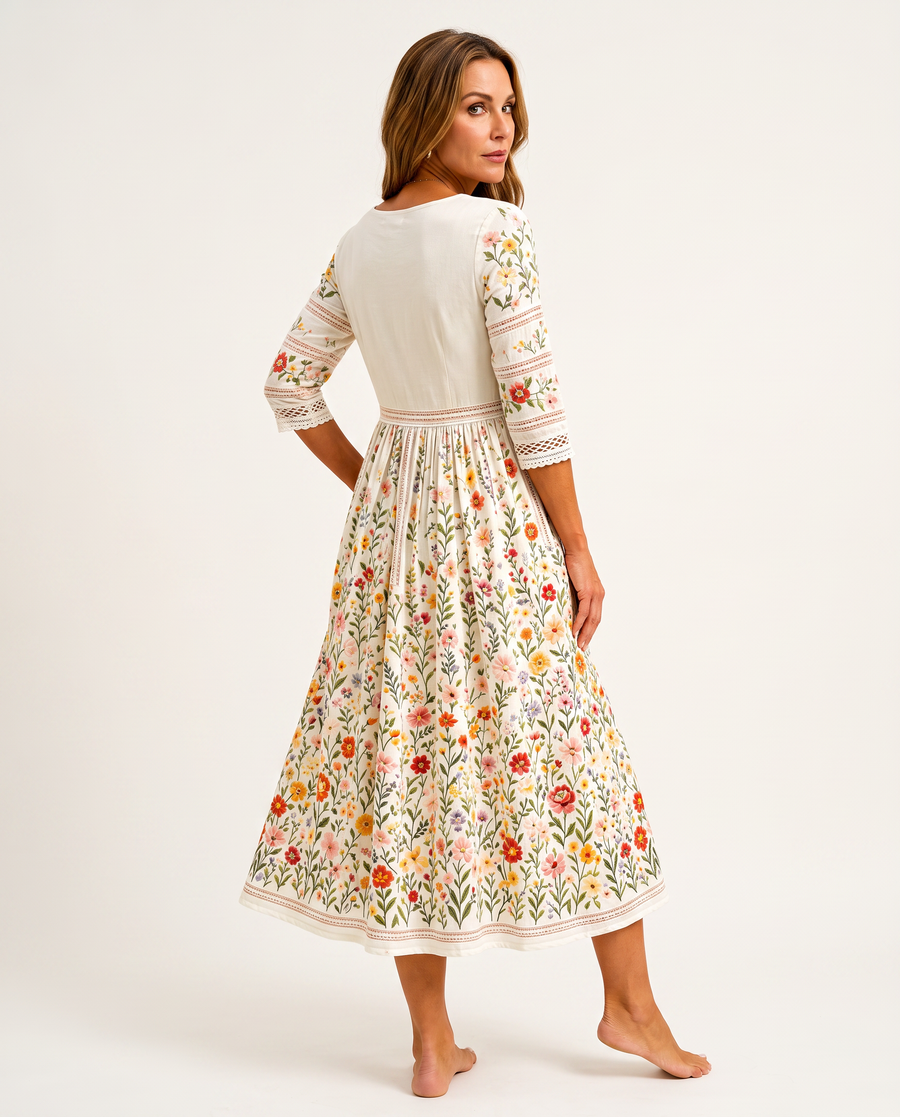 Aya | Floral Midi Dress