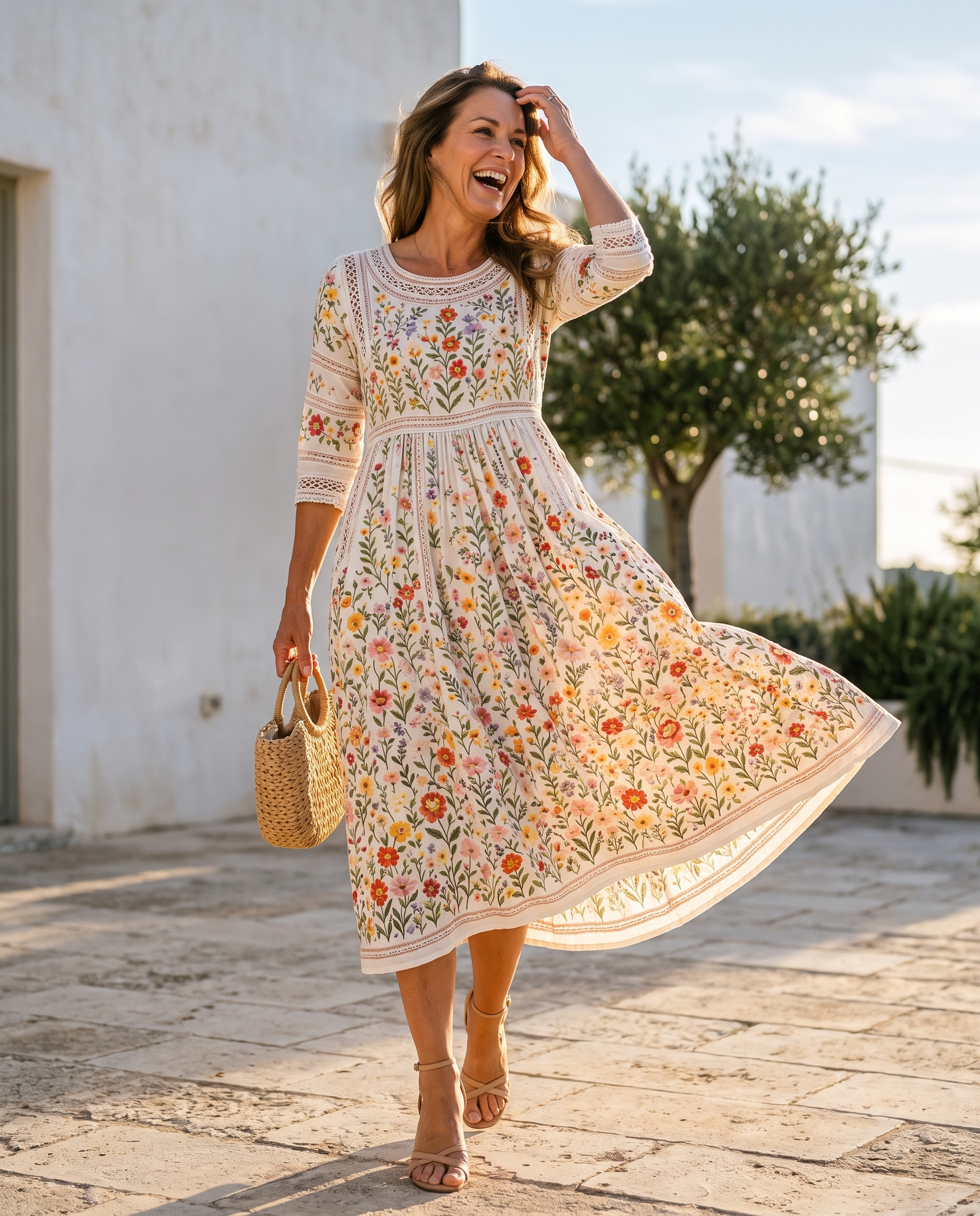 Aya | Floral Midi Dress
