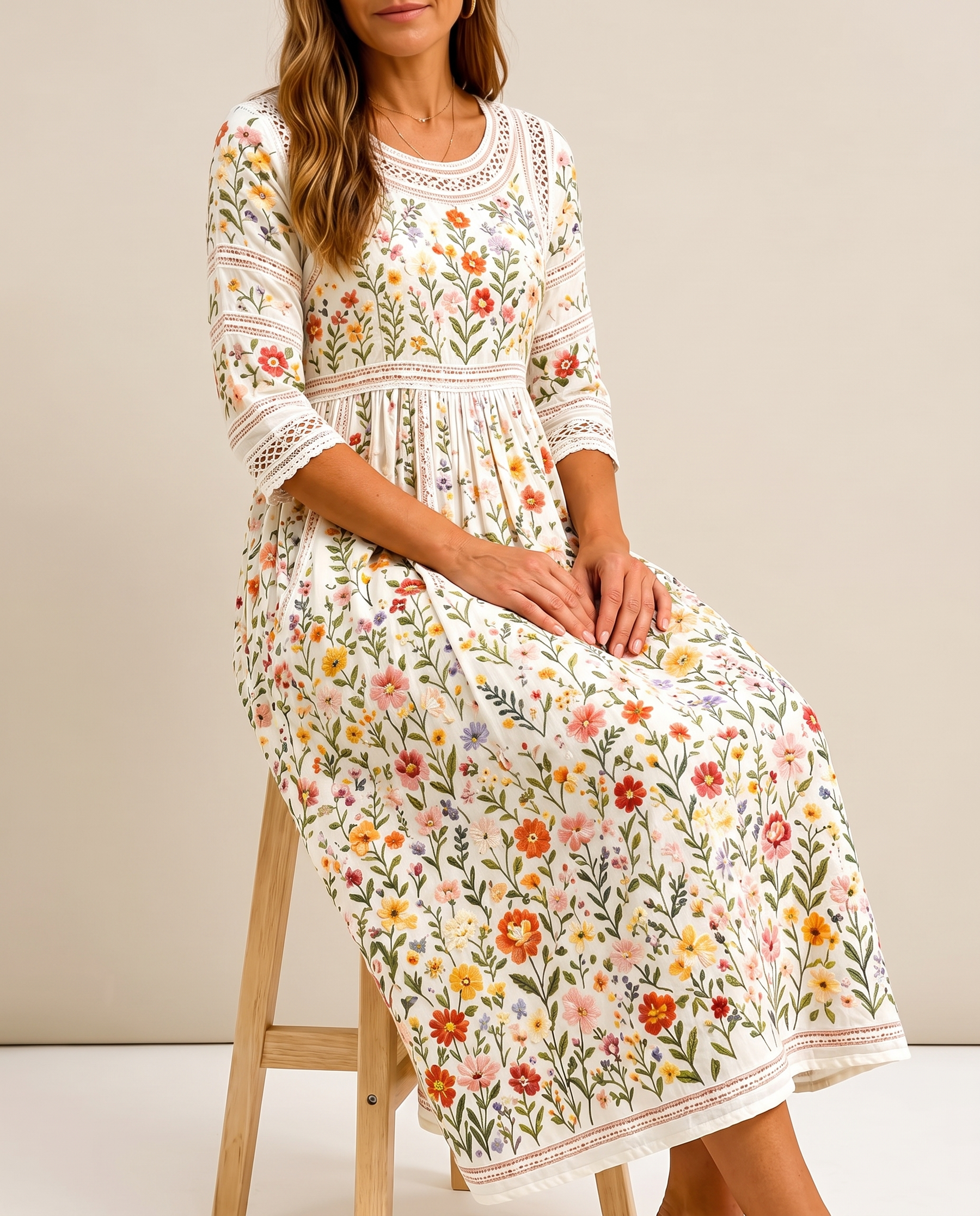 Aya | Floral Midi Dress