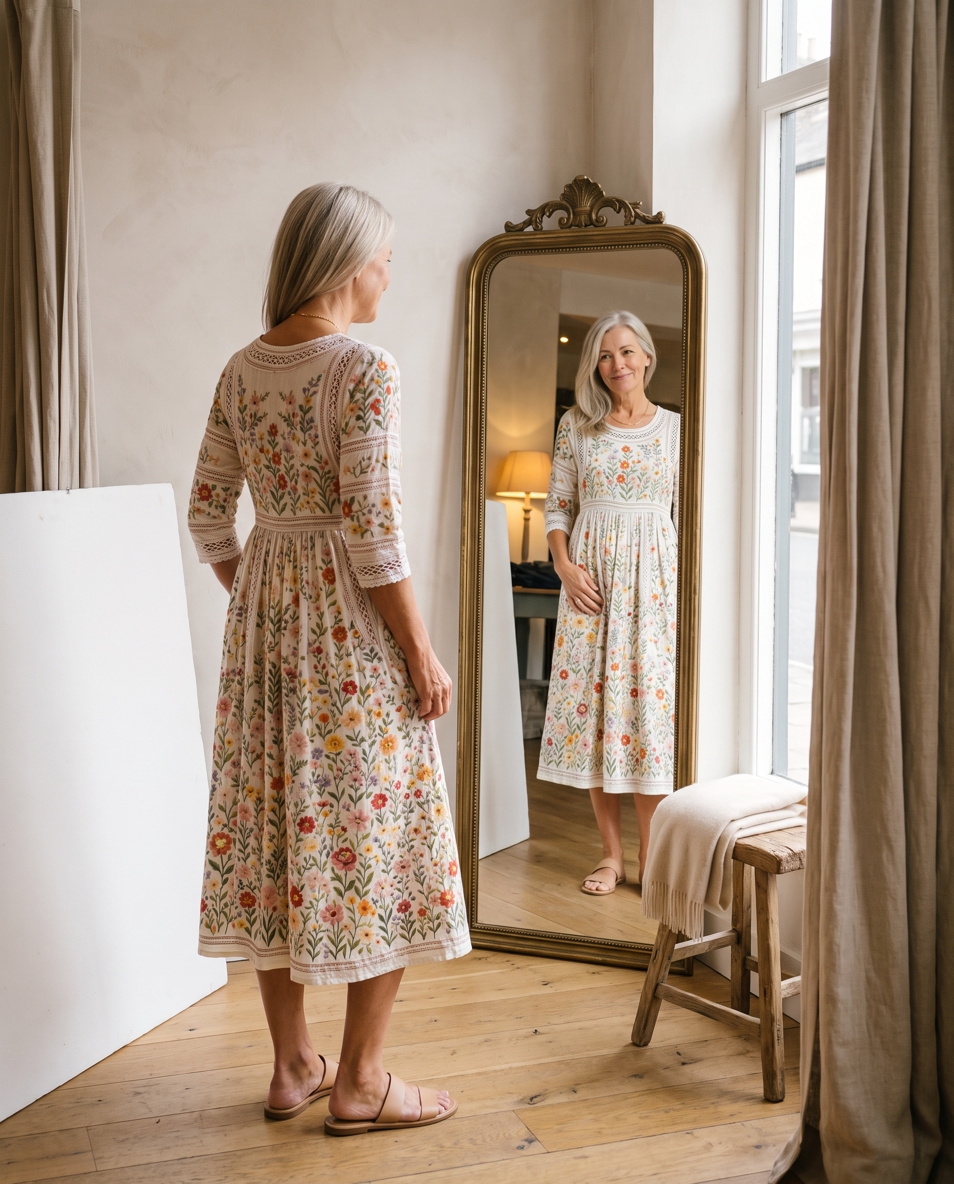 Aya | Floral Midi Dress