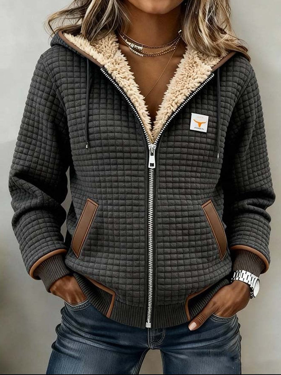 Ophelia™ | Sherpa-Lined Quilted Hooded Jacket