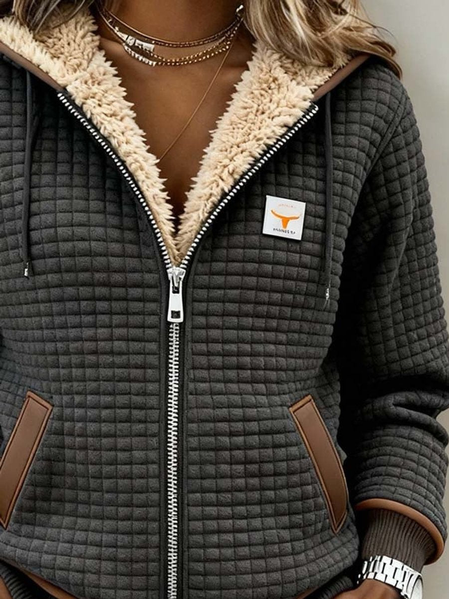 Ophelia™ | Sherpa-Lined Quilted Hooded Jacket